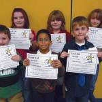 STEVENS BROOK Good Kid Award winners include: (front, left to right) Ian Carras, Anthony Balram and Ethan Gardner; (back row) Mara Robertshaw, Rachael Morton and Zoe Silvia.